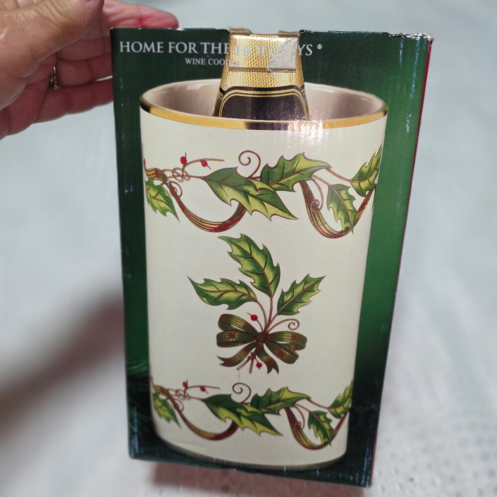 HOME FOR THE HOLIDAYS CHRISTMAS CERAMIC WINE COOLER